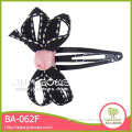Ribbon black and pink BA-062F baby barrettes